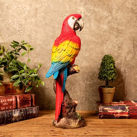 Macaw Parrot Statue Resin Parrot Sculpture Tropical Bird - Etsy