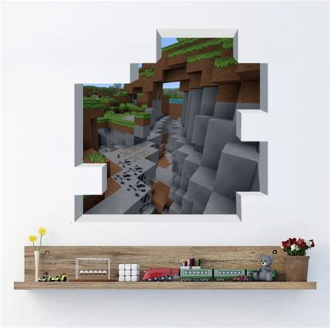 Newest Minecraft Wall Stickers Wallpaper Kids Room Decal Minecraft Home ...