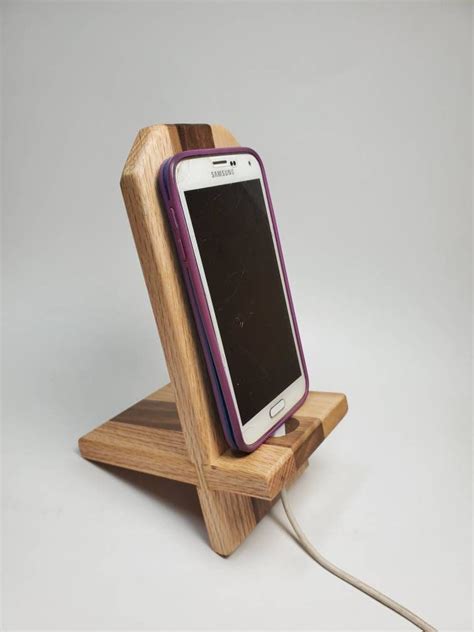 Wooden Cell Phone Stand in Multi - Etsy | Diy phone stand, Diy phone ...