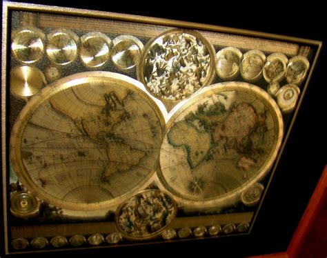 Vintage Rare 24K Gold Foil World Map AFTER Adam Friedrich | Etsy