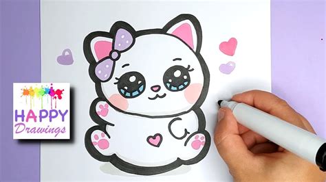 How To Draw A Cute Little Baby Kitten - Ivory Pirate