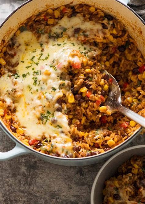 Mexican Ground Beef Casserole With Rice Beef Mince | dinrecipes