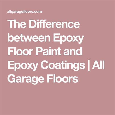 Differences between Epoxy Garage Floor Paint and Epoxy Coatings ...