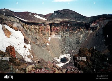 Great Crater inside Mt Fuji Japan Stock Photo - Alamy