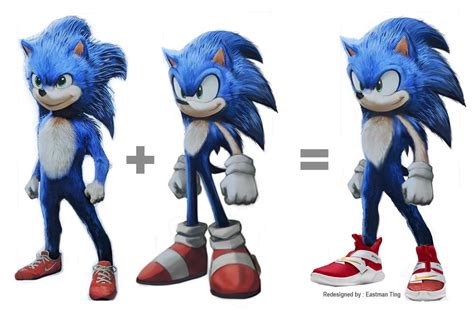 Redesign the look of CG Sonic in movie 2019 | Sonic, Sonic the hedgehog