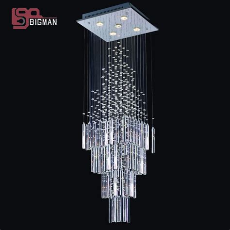 hot sales modern crystal chandelier square crystal light length 300mm ...