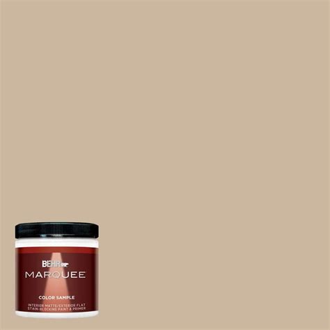 BEHR MARQUEE 8 oz. #MQ2-21 Elemental Tan Interior/Exterior Paint Sample ...