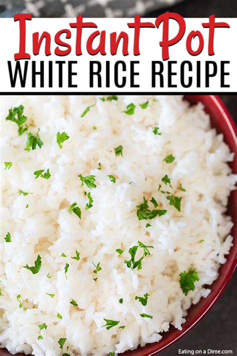 Instant pot white rice - White Rice instant pot recipe ready in minutes!