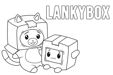 Lankybox Printable Coloring Pages