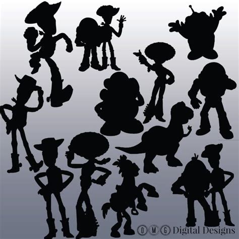 toy story silhouette printouts black | 12 Toy Story Silhouette Clipart ...