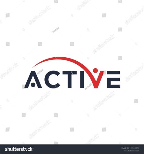 Typography Text Active Logo Design Inspiration Stock Vector (Royalty ...