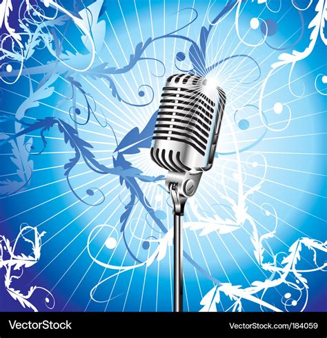 Microphone background Royalty Free Vector Image