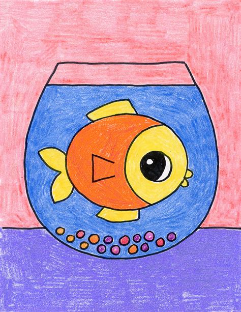 How to Draw a Fish Bowl: Easy Step-by-Step Art Lesson for Kids