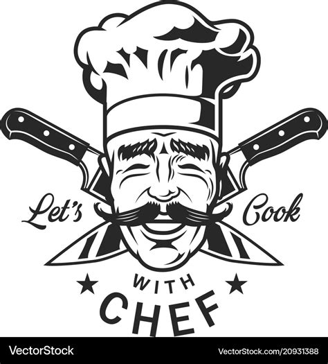 Vintage restaurant chef logotype Royalty Free Vector Image