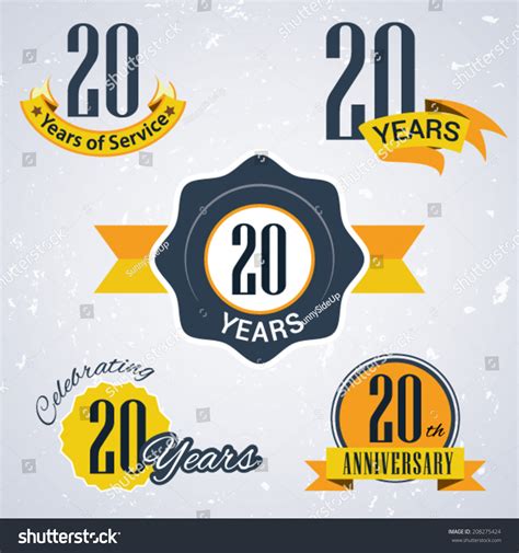 20 Years Service 20 Years Celebrating Stock Vector (Royalty Free ...