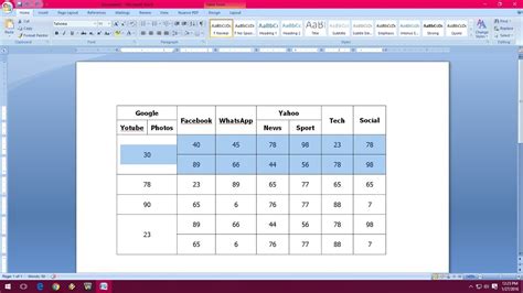 How to insert a table in word - gaitwo