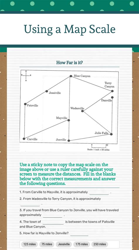 Using A Map Scale Worksheet - Imsyaf.com