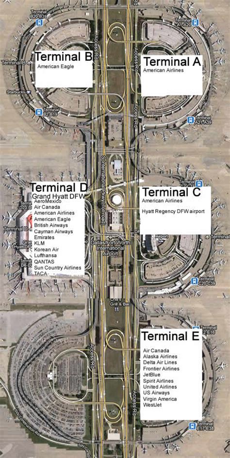 American Airlines Dfw Airport Terminal Map