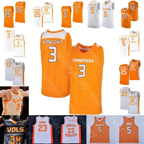 Custom Tennessee Volunteers Basketball Jersey NCAA College Dalton ...