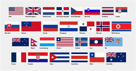 Red, White And Blue Flags Combinations (+20 Countries) - Eggradients.com