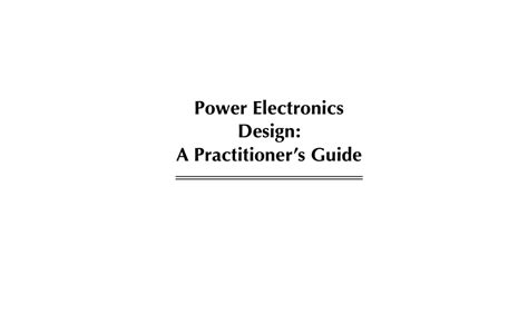 POWER ELECTRONICS DESIGN GUIDE - My Books Drive