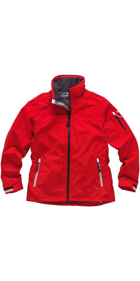 Gill Womens Crew Jacket in Red 1041W - Sailing - Sailing - Yacht ...