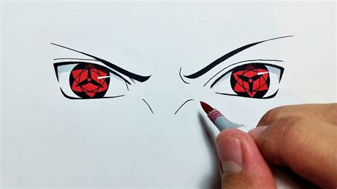 How to Draw Sasuke's Eternal Mangekyou Sharingan - Naruto - YouTube