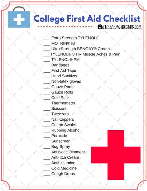 Basic First Aid Kit Checklist