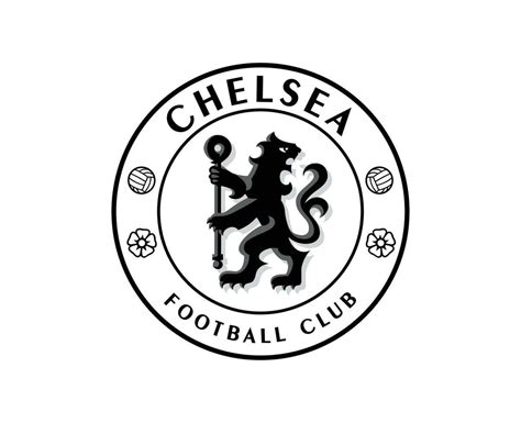 Chelsea Club Logo Black And White Symbol Premier League Football ...