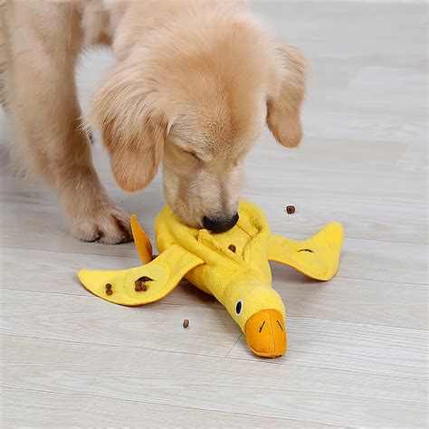 Training Snuffle Dog Toys IQ Treat Food Dispensing Duck Pet Toy toys ...