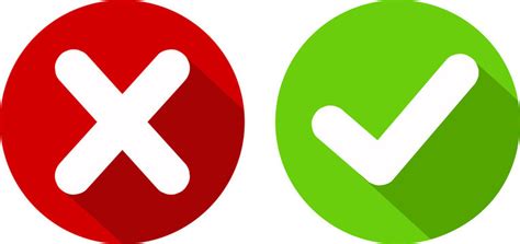 Green Tick And Red Cross Images – Browse 344 Stock Photos, Vectors, and ...