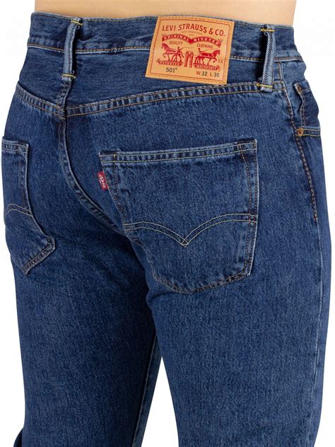 Levi's Stonewash 501 Original Fit Denim Jeans in Blue for Men - Lyst