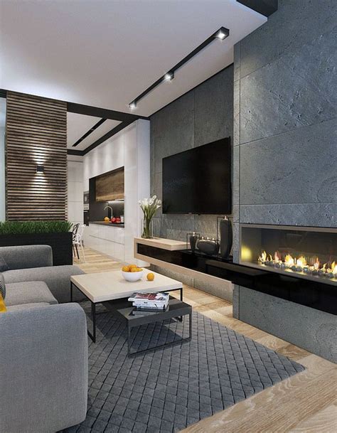 Contemporary Fireplace, Modern Fireplace, Living Room With Fireplace ...