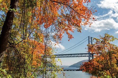 Bear Mountain Bridge fall color Photograph by Chris Augliera | Fine Art ...