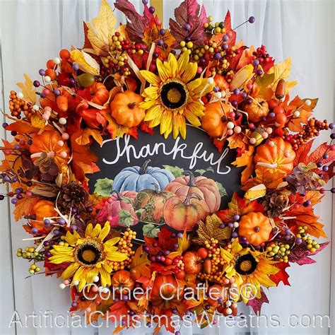 FALL THANKFUL WREATH | CornerCrafters.com | FALL WREATHS | AUTUMN ...