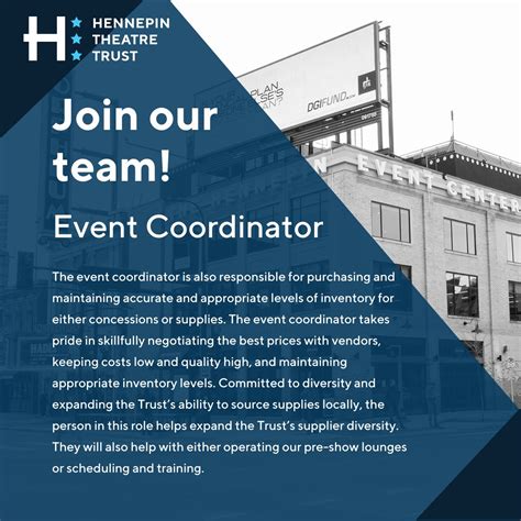 Hennepin Theatre Trust on Twitter: "We're #hiring! We are seeking an ...