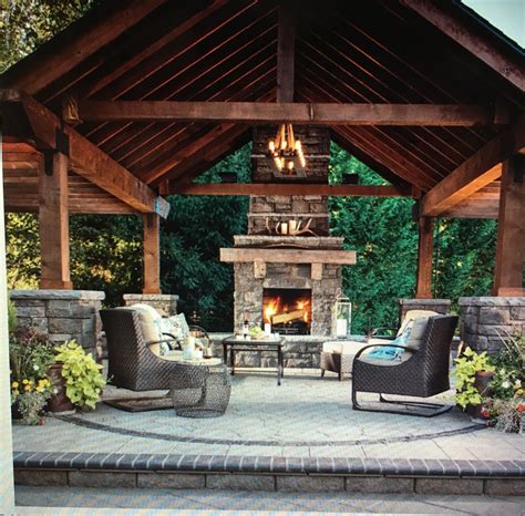 Outdoor Fireplace With Covered Patio – Fireplace Guide by Linda