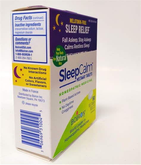 Boiron SleepCalm Meltaway Tablets - Homeopathic Plant Based Sleep Aid ...