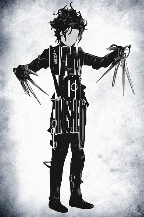 Edward Scissorhands - Johnny Depp Digital Art by Inspirowl Design