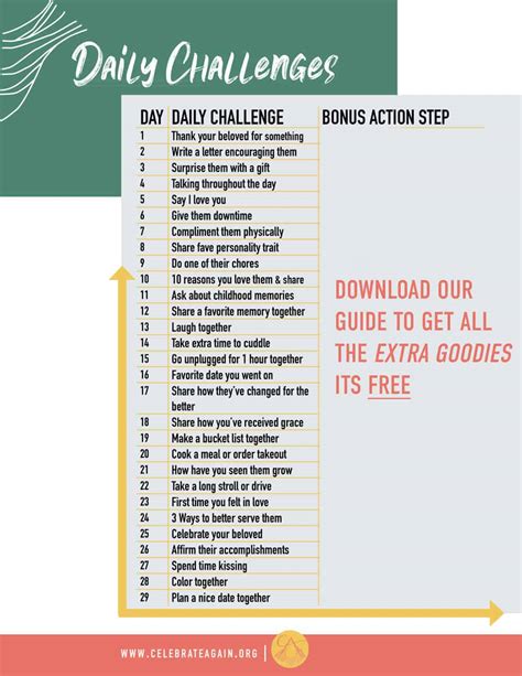 30 Day Relationship Challenge Guidebook: Download For Free