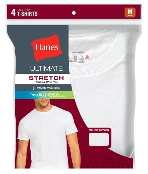 Hanes Men's 4-Pack Ultimate Stretch T-Shirts