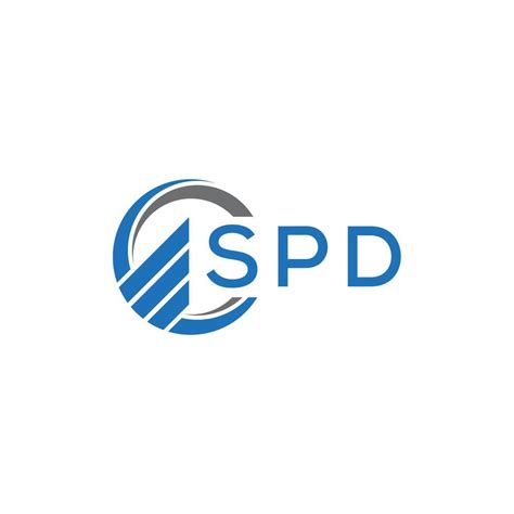 SPD Flat accounting logo design on white background. SPD creative ...