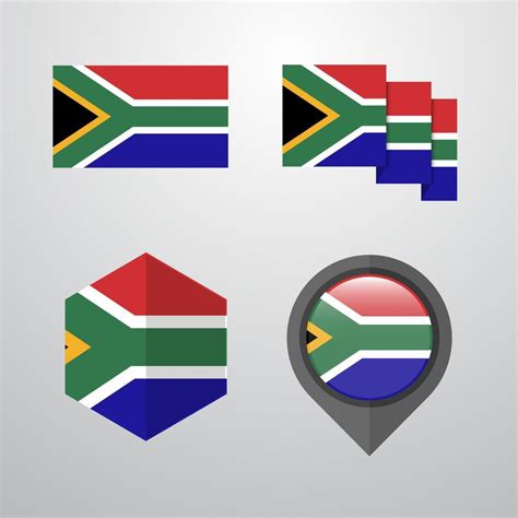 South Africa flag design set vector 14262154 Vector Art at Vecteezy