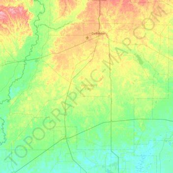 Beauregard Parish topographic map, elevation, terrain