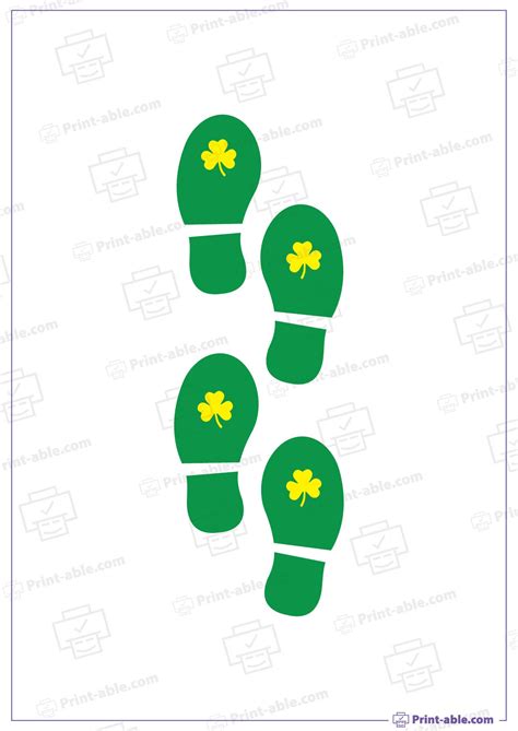 Leprechaun Footprints Printable 1023 | Print-able.com