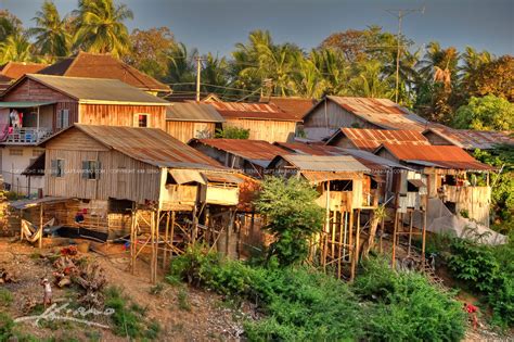 Houses at the River in Battambang Cambodia