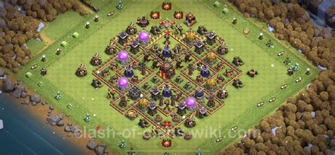 Trophy (Defense) Base TH10 with Link, Anti Everything, Hybrid - Clash ...