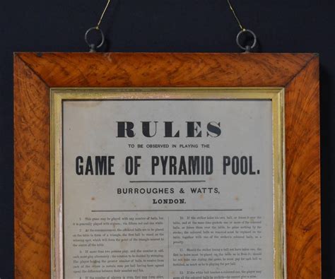 English Country House Set of Billiard and Pool Rules, 1875 at 1stdibs