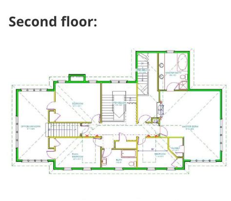 Second floor blueprint of Home Alone house. | Floor plans, House floor ...