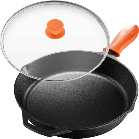 Amazon.com: Legend Cookware Cast Iron Skillet with Lid | Large 10 ...